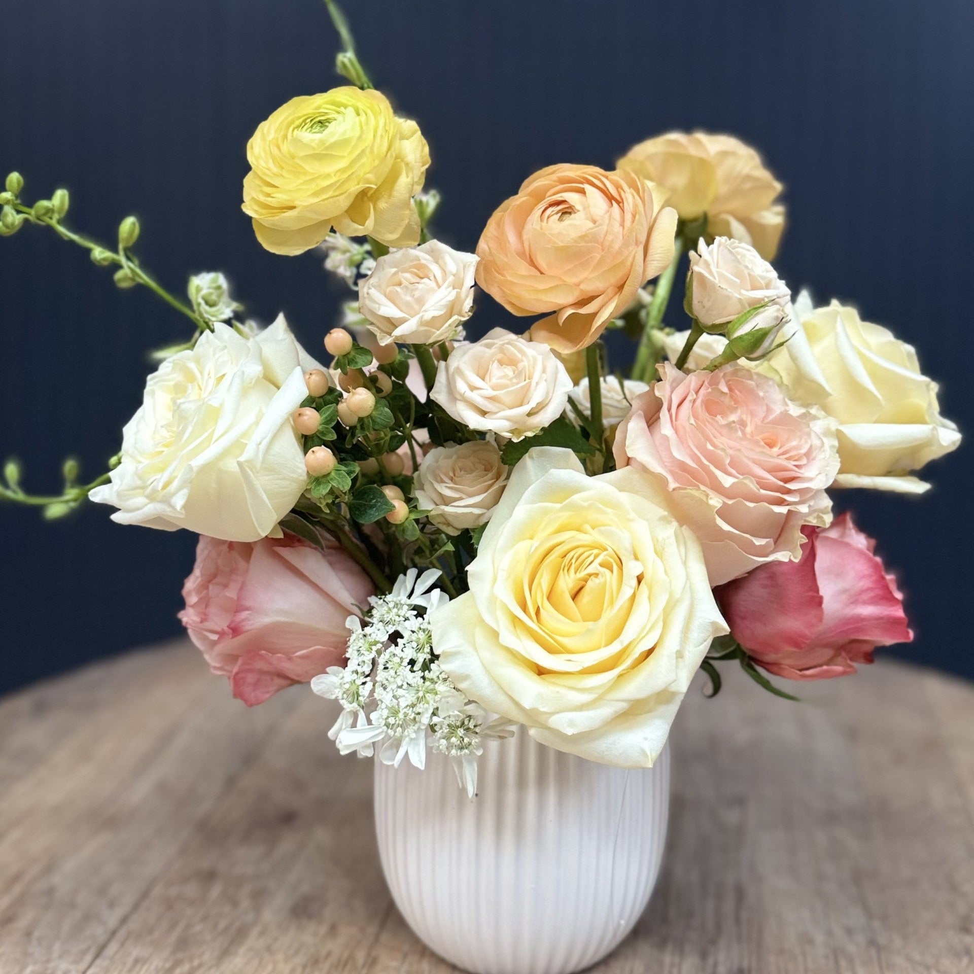 Peach Glow Garden Arrangement