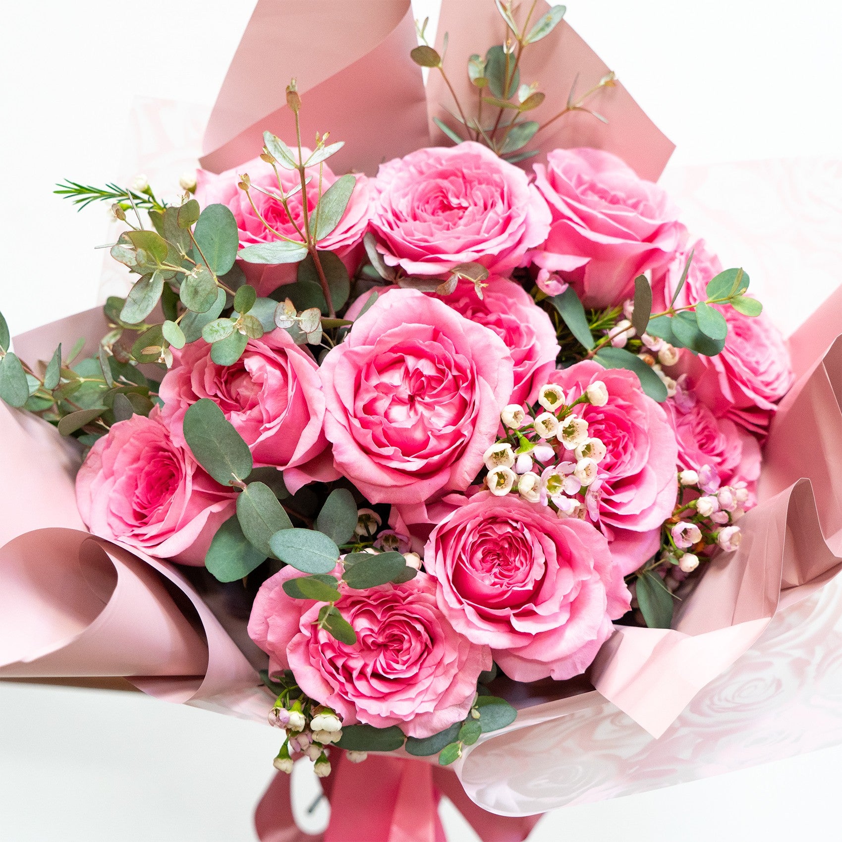 Pink Garden Rose Bouquet – Same Day Flower Delivery Los Angeles